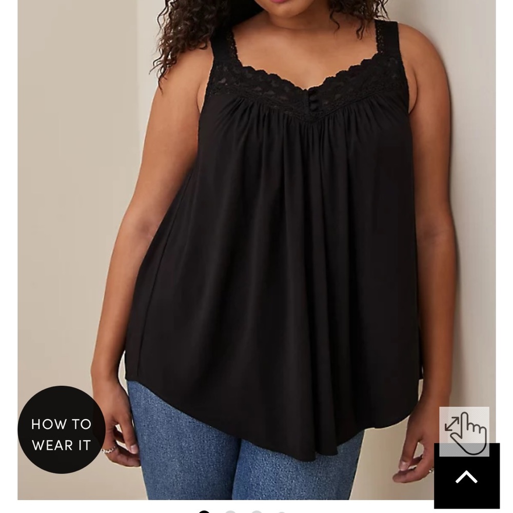 Torrid Slub Lace Inset Cami